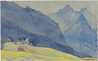 Рерих Н. К. Тибетский этюд (урочище Карга). 1934. ГМВ